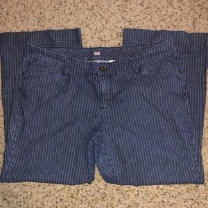 Low waist Striped blue Jeans